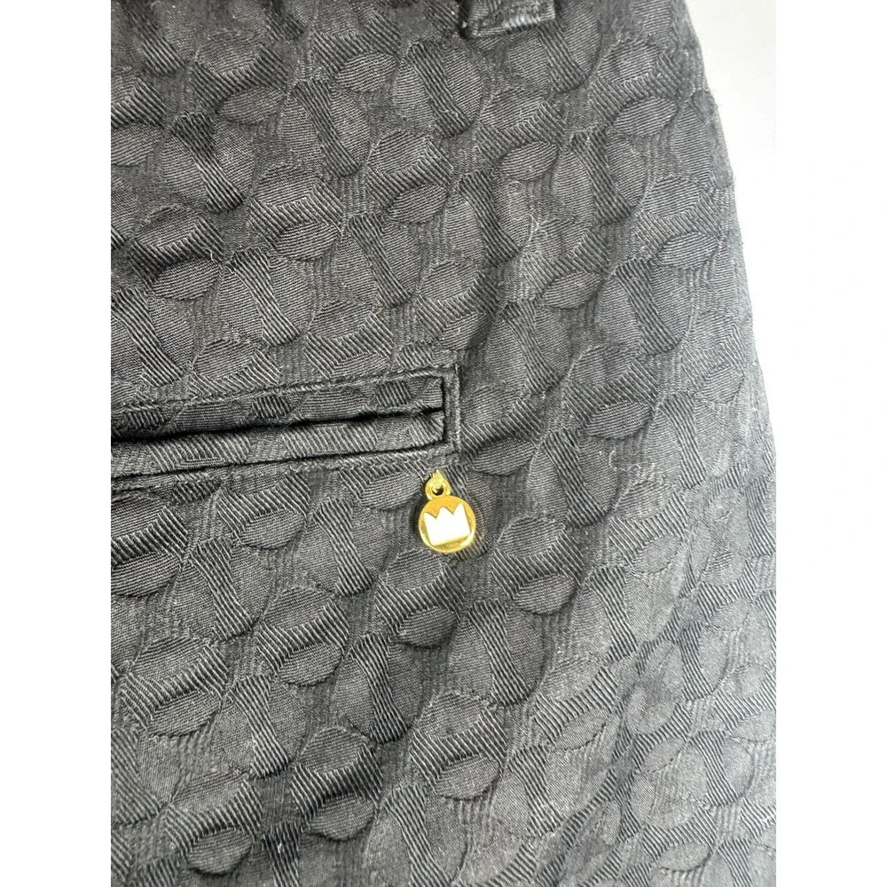 Crown & Ivy Black Scalloped Eyelet Shorts | Preppy Summer Tailored Shorts Sz 8 - Picture 7 of 7